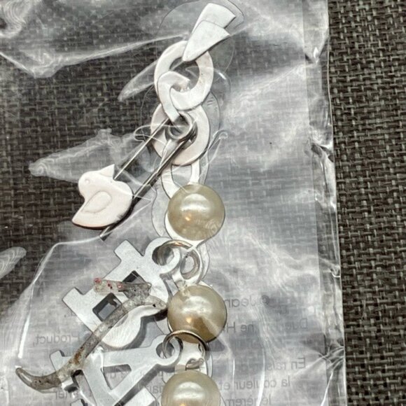 RARE Jolees By You Baby Bracelet Dimensional Sticker 4.5 In Pearls Silver Scrap - Picture 3 of 6